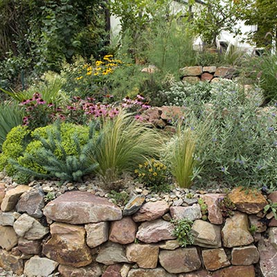 Pierres sèches dans un jardin de Provence